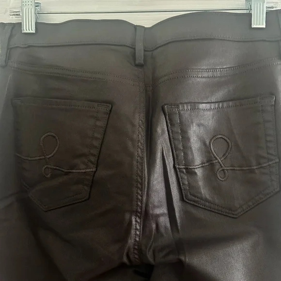 Lilly Pulitzer Brown coated denim Pants coated jeans - Picture 4 of 5